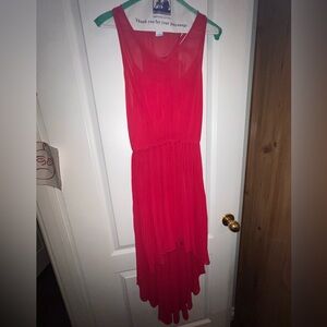 EUC Red Guess High Low Dress Small